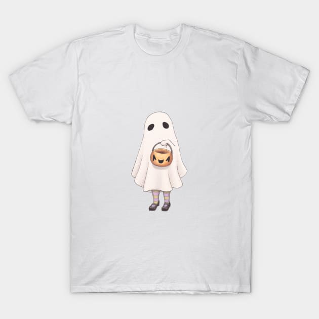 Ghost Trick or Treating T-Shirt by Marcies Art Place